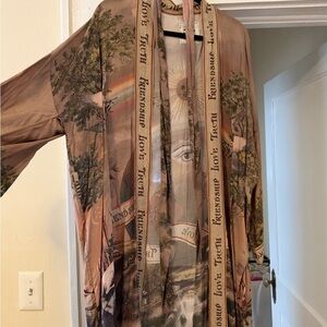 Ravensque Women's Artistic Kimono - Brown